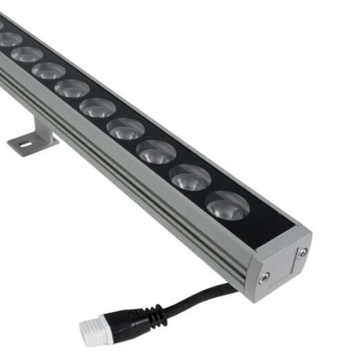 GLOBOSTAR® WASHERPANDA 999-0273 Μπάρα Φωτισμού Wall Washer LED 36W 4140lm 15° DC 24V Αδιάβροχο IP67 Φυσικό Λευκό 4500K Dimmable – Bridgelux SMD Chip – Γκρι Ανθρακί – Μ100 x Π4 x Υ3cm – 3 Χρόνια Εγγύηση