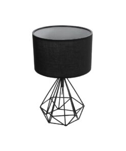 Alternative view of GLOBOSTAR® DIAMOND 204-0083 Μοντέρνο Επιτραπέζιο Φωτιστικό Πορτατίφ με Ντουί 1 x E27 AC 220-240V IP20 - Μαύρο - Μ24,5 x Π24,5 x Υ40cm