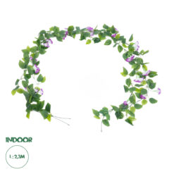 GloboStar® Artificial Garden MORNING GLORY GARLAND 21152 Τεχνητή Διακοσμητική Γιρλάντα Ορτανσίας Φ20 x Υ230cm Σετ 2 τεμαχίων
