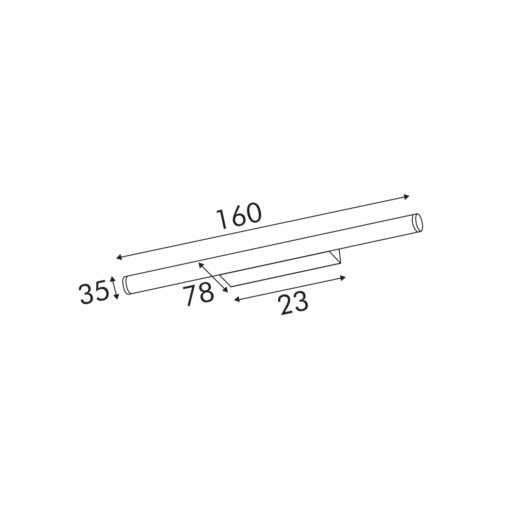Επίτοιχο Φωτιστικό LYNEE 610mm – 16W – CCT 2700/3000/4000K – 1700lm – Αμμώδες Μαύρο – Αλουμινίου – IP20 ACA BD352610WBK