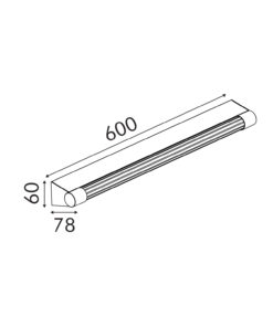 Επίτοιχο Φωτιστικό IMPERIAL 600mm – LED 12W – 3000K – 540lm – Μπρονζέ – Αλουμινίου – IP44 ACA BD374600WBR