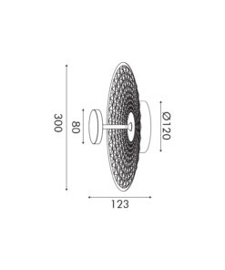 Επίτοιχο Φωτιστικό LOFTY Ø300mm – LED 8W – 2700K – 560lm – Αμμώδες Λευκό – Αλουμινίου – IP20 ACA BD379A300CWH