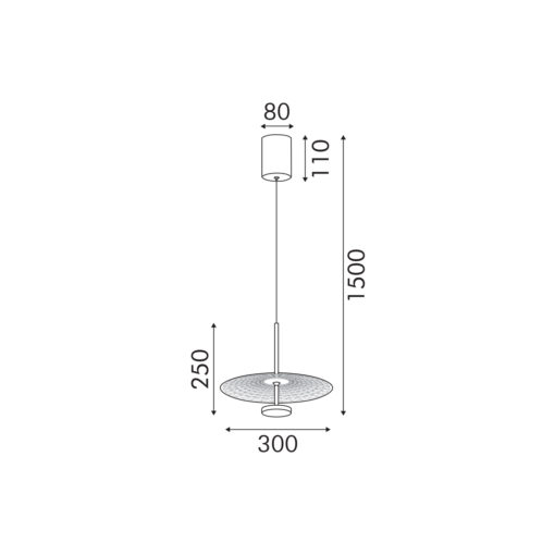 Κρεμαστό Φωτιστικό LOFTY Ø450mm – 12W – 2700K – 840lm – Αμμώδες Λευκό – Αλουμινίου – ACA BD379A450PWH