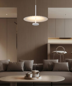 Κρεμαστό Φωτιστικό LOFTY Ø450mm – 12W – 2700K – 840lm – Αμμώδες Λευκό – Αλουμινίου – ACA BD379A450PWH