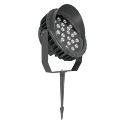 GLOBOSTAR® TREEVINA 90359 Φωτιστικό Σποτ με Αντιθαμβωτική Γρίλια για Φυτά - Δέντρα με Βάση Κήπου / Καρφωτό LED 24W 2040lm 10° DC 24V Αδιάβροχο IP65 Ultra Θερμό Λευκό 2200K Dimmable - Bridgelux SMD Chip - Γκρι Ανθρακί - Μ21.5 x Π18.3 x Υ14cm - 3 Χρόνια Εγγύηση