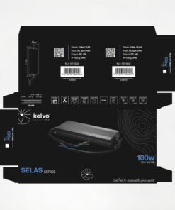 kelvo® SELAS KLV-107-0033 Τροφοδοτικό/Μετασχηματιστής Class I PELV 100W 4.2A AC 220-240V σε DC 24V Αδιάβροχο IP67 – Γκρι Ανθρακί Ματ – Μ18.9 x Π6.5 x Υ2.2cm – 5 Χρόνια Εγγύηση