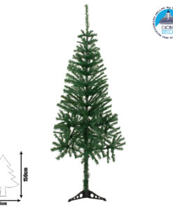 GloboStar® Crazy Christmas Χριστουγεννιάτικο Δέντρο SantaClaus Φ65 x Υ150εκ Πράσινο με Πλαστική Βάση