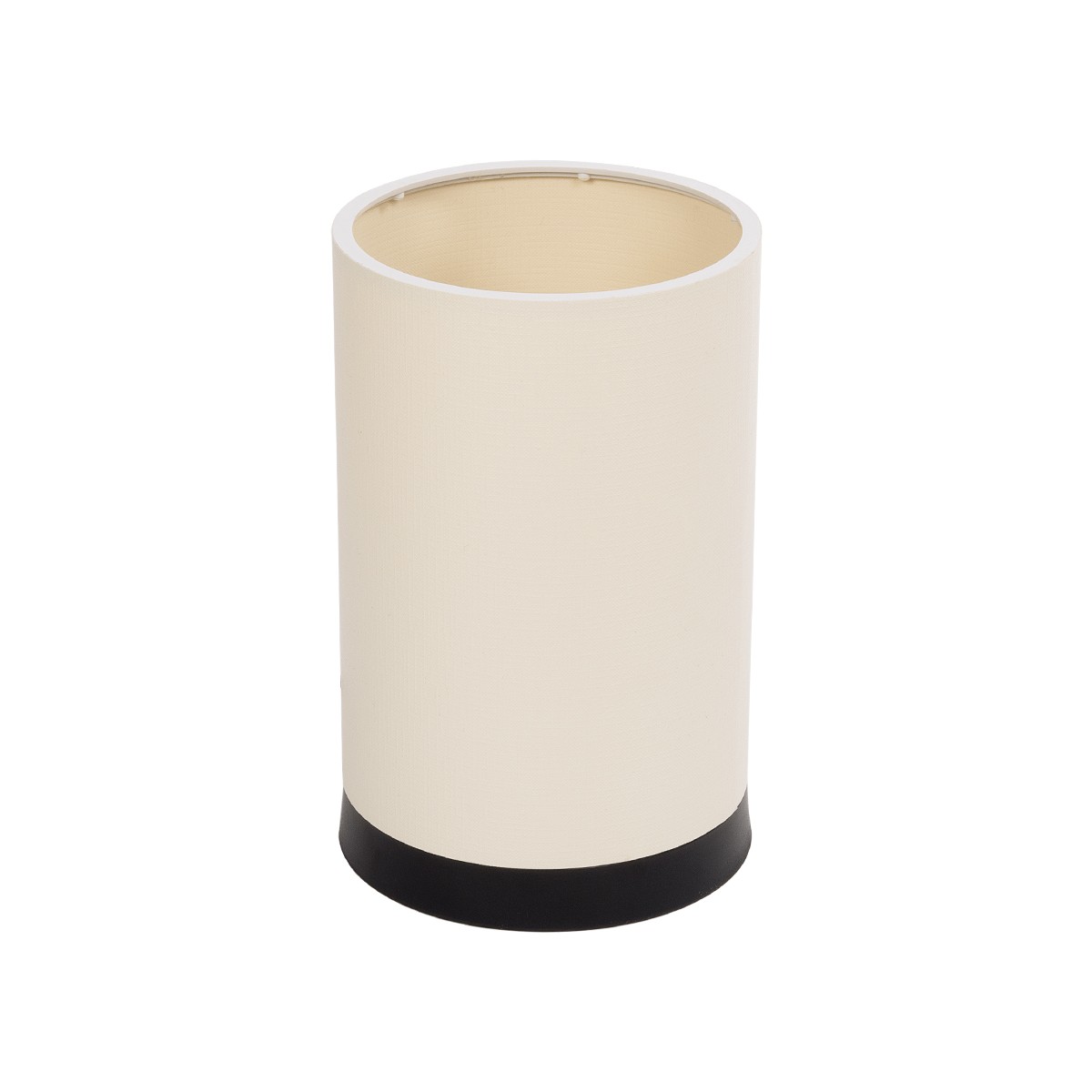 GLOBOSTAR® CYLINDER 203-0183 Μοντέρνο Επιτραπέζιο Φωτιστικό Πορτατίφ με Ντουί 1 x E27 AC 220-240V IP20 - Μαύρο & Μπεζ - Μ14 x Π14 x Υ22cm - Image 2