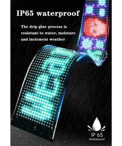 GLOBOSTAR® MATRIX GLB-106-0002 Εύκαμπτη Κυλιόμενη Ψηφιακή Επιγραφή 37.4×9.2cm P5 64×16 Pixel LED 10W DC 5V 2A με USB 2.0 Αδιάβροχο IP65 Πολύχρωμο RGB – Bluetooth Control μέσω iPIXEL APP – Μ37.4 x Π0.2 x Υ9.2cm – 2 Χρόνια Εγγύηση