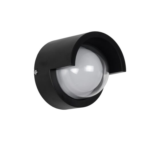 kelvo® NEXA KLV-101-0251 Φωτιστικό Τοίχου / Απλίκα LED 6W 480lm 180° AC 220-240V Αδιάβροχο IP65 Ultra Θερμό Λευκό 1800K – Sanan SMD Chip & TÜV SÜD Driver – Μαύρο Ματ – Μ11 x Π9 x Υ11cm – 5 Χρόνια Εγγύηση