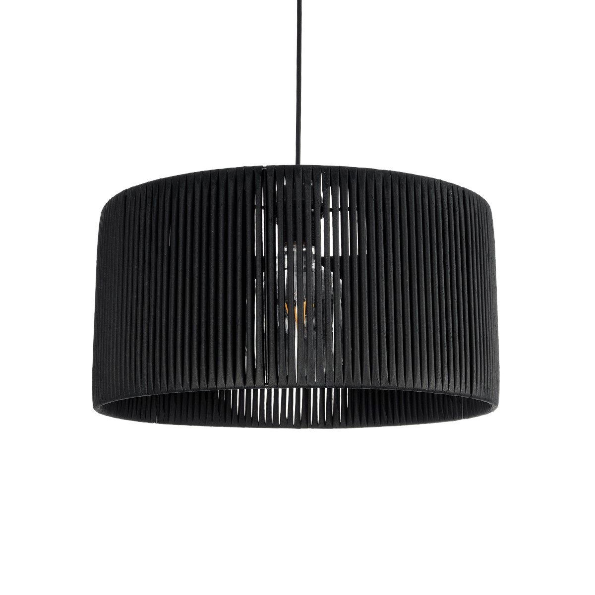 GLOBOSTAR® KYCLOS 203-0048 Boho Κρεμαστό Φωτιστικό Οροφής με Ντουί 1 x E27 AC 220-240V IP20 - Μαύρο - M40 x Π40 x Υ25.5cm - Image 2