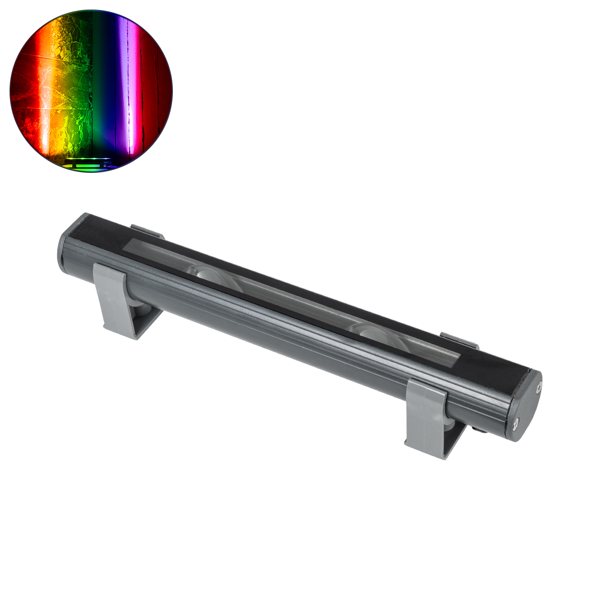 GLOBOSTAR® WINDOWBARI 90513 Φωτιστικό Ανάδειξης Παραθύρων LED 12W 960lm 8°x180° DC 24V Αδιάβροχο IP65 Πολύχρωμο RGBW Dimmable DMX512 - CREE XPE Chip - Γκρι Ανθρακί - Μ30 x Π4 x Υ3.5cm - 3 Χρόνια Εγγύηση - Image 2