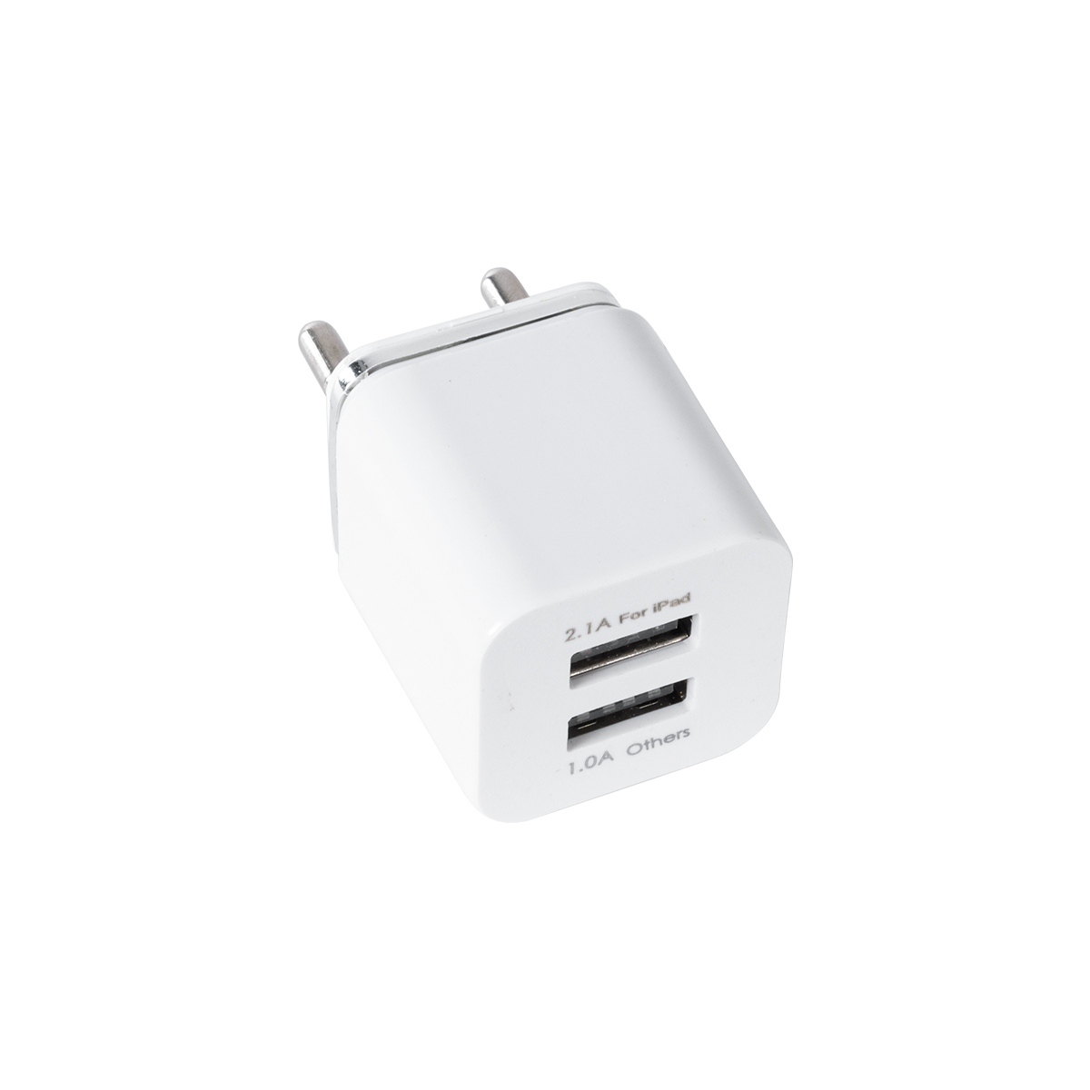 GLOBOSTAR® CHARGER 79701 Πολυφορτιστής Πρίζας DC 5V με 1 x USB-A 1.0 & 1 x USB-A 2.1 για IPad 15W 3.1A AC 220-240V IP20 - Λευκό - Μ5.2 x Π3 x Υ3cm - Image 2