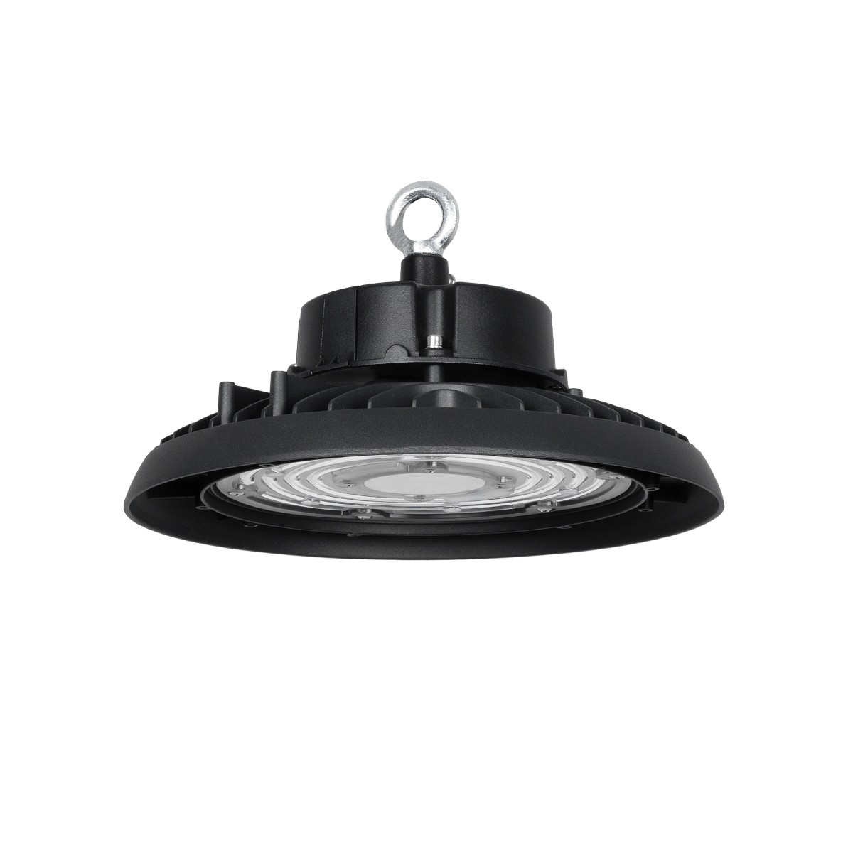 GLOBOSTAR® INDUSTRY 61500 Βιομηχανικό Φωτιστικό Καμπάνα High Bay UFO LED 100W 15000lm SDCM<5 90° AC 85-265V Αδιάβροχο IP65 IK08 Φυσικό Λευκό 5000K - 175 x Sanan Opto SMD Chip & TÜV SÜD Driver - Μαύρο Χυτό Αλουμίνιο - Μ26.5 x Π26.5 x Υ15cm - 5 Χρόνια Εγγύηση - Image 2