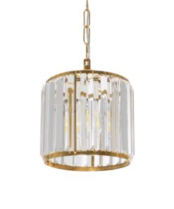 Alternative view of GLOBOSTAR® GLAMOROUS 203-0093 Κλασικό Κρεμαστό Φωτιστικό Οροφής με Ντουί 1 x E27 AC 220-240V IP20 - Χρυσό & Διάφανο - Μ19 x Π19 x Υ16.5cm
