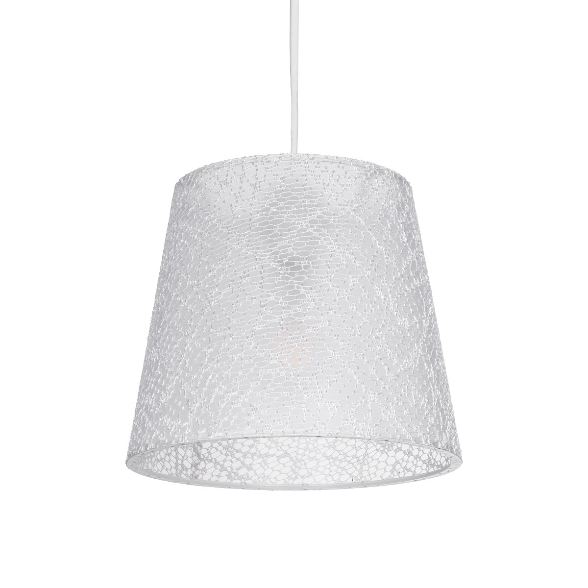 GLOBOSTAR® CONEY 203-0069 Μοντέρνο Κρεμαστό Φωτιστικό Οροφής με Ντουί 1 x E27 AC 220-240V IP20 - Λευκό - Μ26 x Π26 x Υ25cm - Image 2