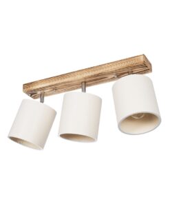 Alternative view of GLOBOSTAR® CUP 203-0055 Vintage Φωτιστικό Οροφής με Ντουί 3 x E27 AC 220-240V IP20 - Λευκό & Μπεζ - Μ60 x Π14 x Υ26cm