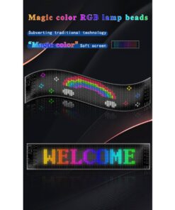 GLOBOSTAR® MATRIX GLB-106-0002 Εύκαμπτη Κυλιόμενη Ψηφιακή Επιγραφή 37.4×9.2cm P5 64×16 Pixel LED 10W DC 5V 2A με USB 2.0 Αδιάβροχο IP65 Πολύχρωμο RGB – Bluetooth Control μέσω iPIXEL APP – Μ37.4 x Π0.2 x Υ9.2cm – 2 Χρόνια Εγγύηση