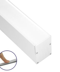 GloboStar® SURFACEPENDANT-PROFILE 70827-3M Προφίλ Αλουμινίου – Βάση & Ψύκτρα Ταινίας LED με Λευκό Γαλακτερό Κάλυμμα – Επιφανειακή & Κρεμαστή Χρήση – Πατητό Κάλυμμα – Λευκό – 3 Μέτρα – Μ300 x Π5 x Υ7cm