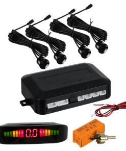 GloboStar® 86001 Σύστημα Παρκαρίσματος Parktronic DC 12V με 4 Μαύρους Αισθητήρες – Οθόνη LED Indicator και Ηχείο (Buzzer)