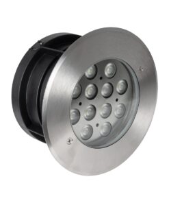 GLOBOSTAR® UNDERWATERTUNI 90420 Υποβρύχιο Χωνευτό Σποτ για Σιντριβάνια/Πισίνες LED 12W 1080lm 30° DC 24V Αδιάβροχο IP68 Θερμό Λευκό 2700K Dimmable - Bridgelux SMD Chip - Ανοξείδωτο Ατσάλι SS304 - Μ18 x Π18 x Υ11cm / Q17.5cm - 3 Χρόνια Εγγύηση