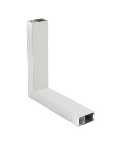 GLOBOSTAR® ALP-CORNER-SIDE90 LUMILINE 61766 Επιφανειακό / Κρεμαστό Προφίλ Αλουμινίου Γωνία με Λευκό Γαλακτερό Πατητό Κάλυμμα για Ταινίες LED IP20 - Λευκό Ματ - Μ30 x Π3.5 x Υ7cm