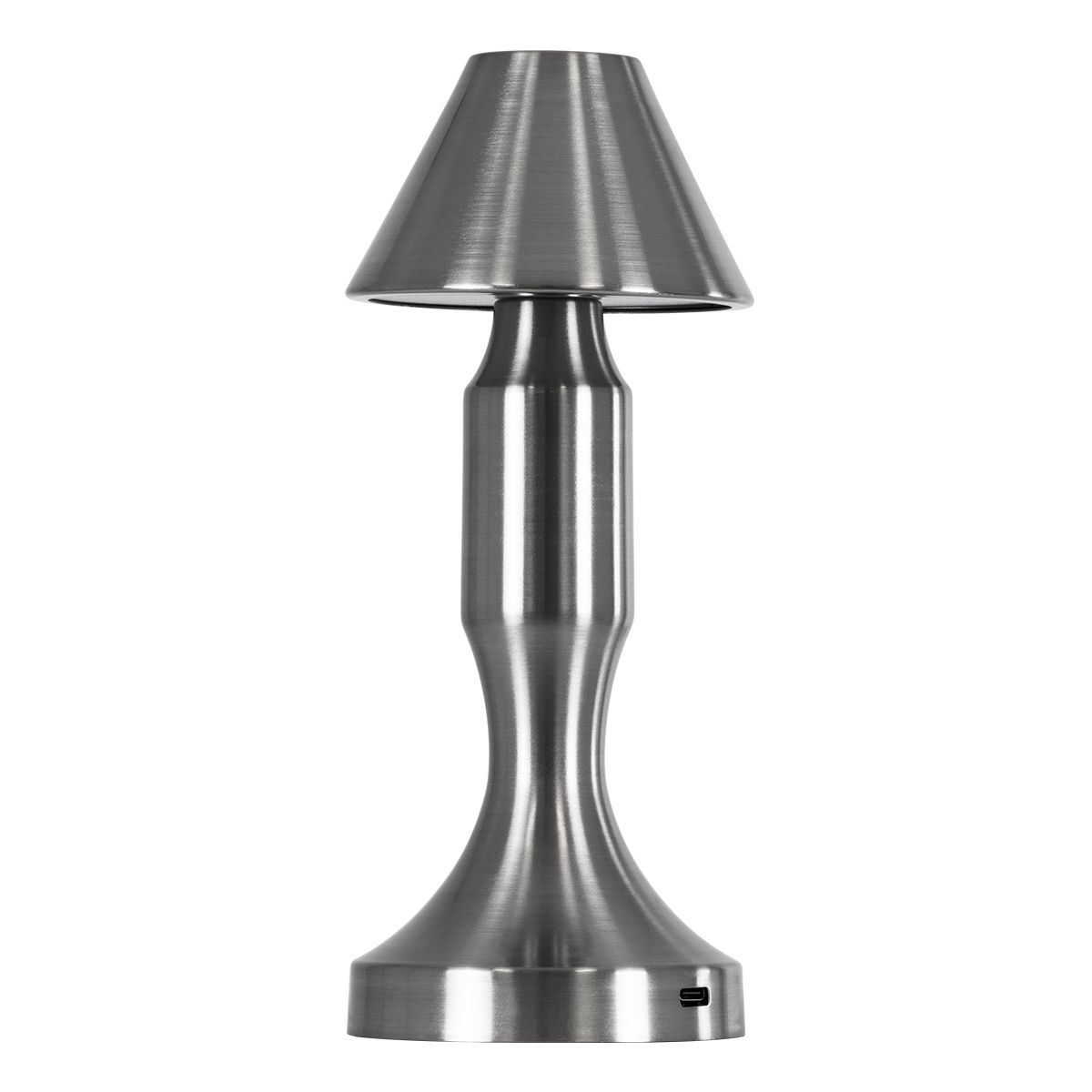 GloboStar® LUNNA 76478 Επαναφορτιζόμενο Επιτραπέζιο Φωτιστικό Πορτατίφ LED 1.5W 105lm 120° DC 5V IP44 CCT Ultra Θερμό 1500K - Φυσικό Λευκό 4500K - Ψυχρό Λευκό 6000K Dimmable Ασημί Πλαστικό - Μ9 x Π9 x Υ23cm - 2 Χρόνια Εγγύηση - Image 2