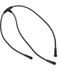 GLOBOSTAR® CONNECTOR 60957 5 Pin Καλώδιο/Επέκταση Τ 1 Μέτρου με Είσοδο 1 x Αρσενικό Βύσμα & Έξοδο 2 x Θηλυκά Βύσματα Αδιάβροχο IP68 – Μαύρο – Μ100 x Π52 x Υ2cm