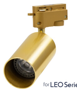 GLOBOSTAR® LEO 60357 Κινούμενο Φωτιστικό Σποτ Ράγας με Ντουί 1 x GU10 AC 220-240V IP20 - Χρυσό Πλατίνα - Μ6 x Π6 x Υ19cm