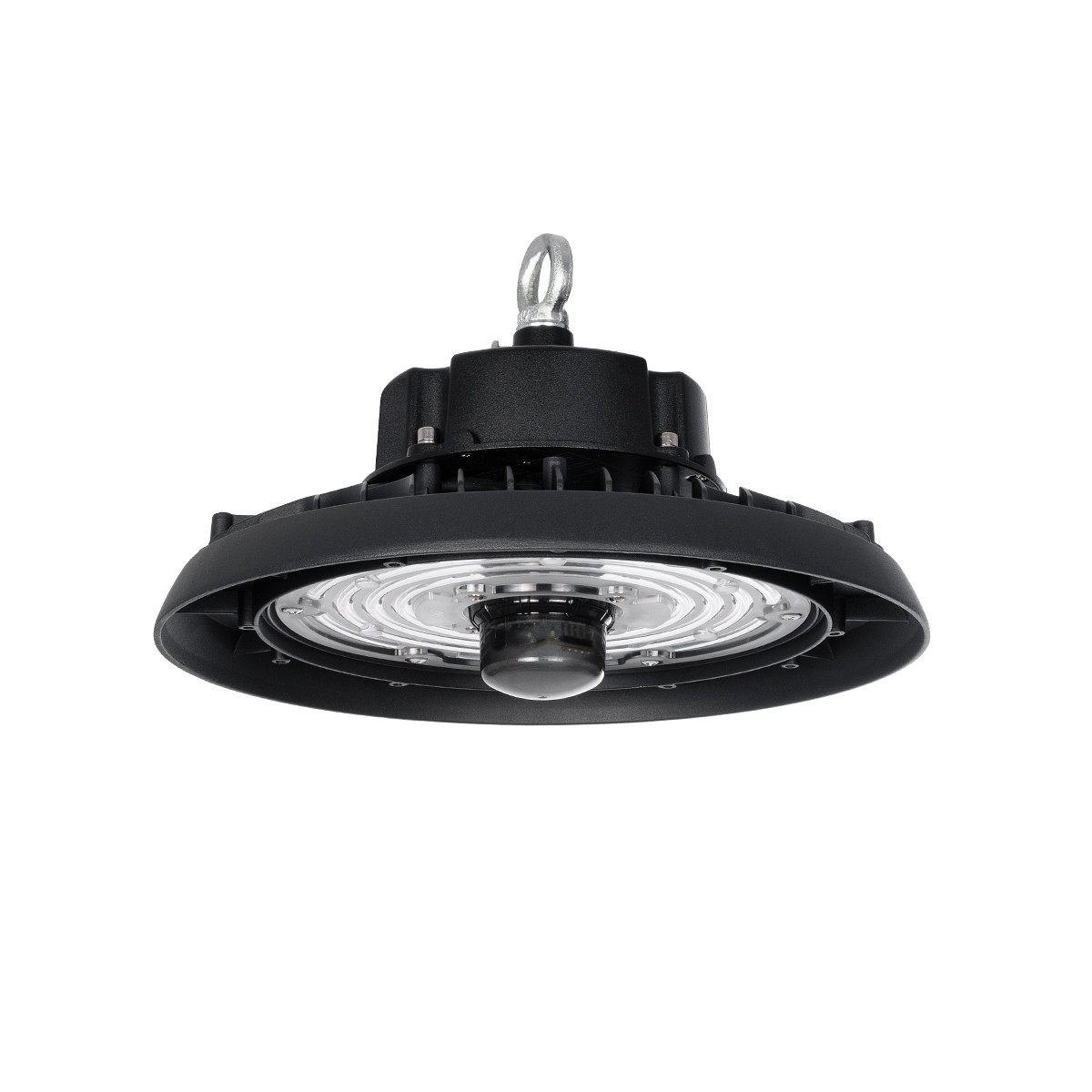 GLOBOSTAR® INDUSTRY 61704 Βιομηχανικό Φωτιστικό Καμπάνα High Bay UFO Τεχνολογίας Smart Group Linkable Control System 2.4Ghz με Αισθητήρα Κίνησης Microwave LED 100W 15000lm SDCM<5 90° AC 85-265V Αδιάβροχο IP65 IK08 Φυσικό Λευκό 5000K - 175 x Sanan Opto SMD Chip & TÜV SÜD Driver - Μαύρο Χυτό Αλουμίνιο - Μ26.5 x Π26.5 x Υ15cm - 5 Χρόνια Εγγύηση - Image 2