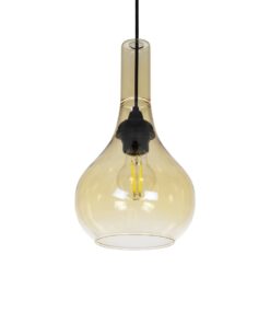 GLOBOSTAR® ΤΟΝΕ 206-0035 Μοντέρνο Κρεμαστό Φωτιστικό Οροφής με Ντουί 1 x E27 AC 220-240V IP20 – Mελί – Μ20 x Π20 x Υ36cm
