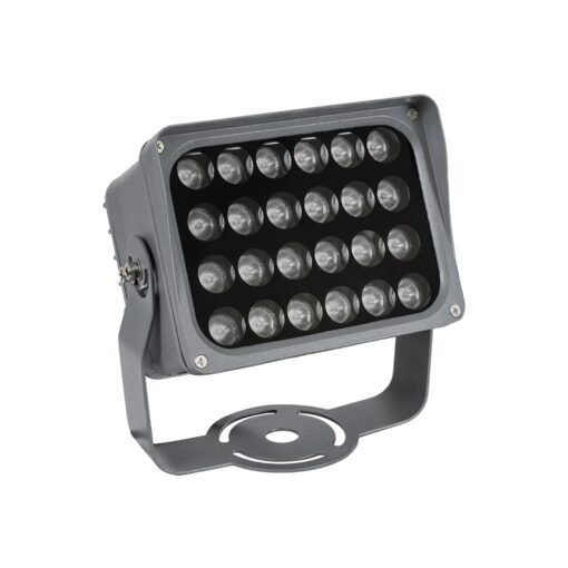 GLOBOSTAR® FLOODXENA 90132 Προβολέας Σποτ Wall Washer LED 24W 2040lm 10° AC 220-240V Αδιάβροχο IP65 Φούξια – Bridgelux SMD Chip – Γκρι Ανθρακί – Μ18 x Π13.5 x Υ18cm – 3 Χρόνια Εγγύηση