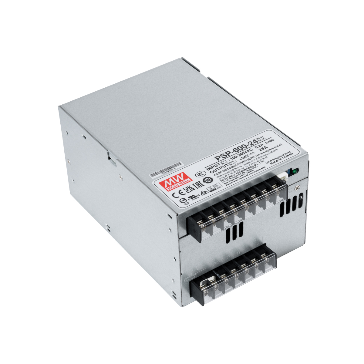 GLOBOSTAR® MEANWELL-PSP600-24 90791 Τροφοδοτικό/Μετασχηματιστής Class I PELV 600W 25A AC 220-240V σε DC 24V IP20 - Ρυθμιζόμενo από DC 20V έως DC 26.4V - Ασημί - Μ17 x Π12 x Υ9.3cm - 3 Χρόνια Εγγύηση - Image 2
