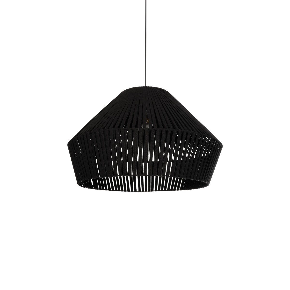 GLOBOSTAR® NUI 205-0062 Boho Κρεμαστό Φωτιστικό Οροφής με Ντουί 1 x E27 AC 220-240V IP20 - Μαύρο - M60 x Π60 x Υ41cm - Image 2