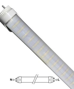 GloboStar® 76187 Λάμπα LED Τύπου Φθορίου T8 Αλουμινίου Τροφοδοσίας Δύο Άκρων 150cm 25W 230V 2300lm 180° με Καθαρό Κάλυμμα Θερμό Λευκό 3000K