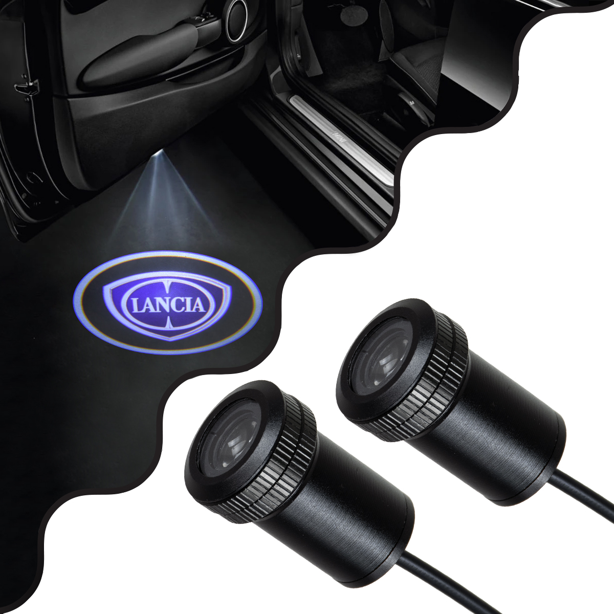 GloboStar® 81610 LANCIA Ghost Car Brand Logo Projector - Προτζέκτορας Προβολής Μάρκας Αυτοκινήτου LED CREE XHP35 3W 240lm 120° DC 12V IP20 Ψυχρό Λευκό 6000K - Image 2