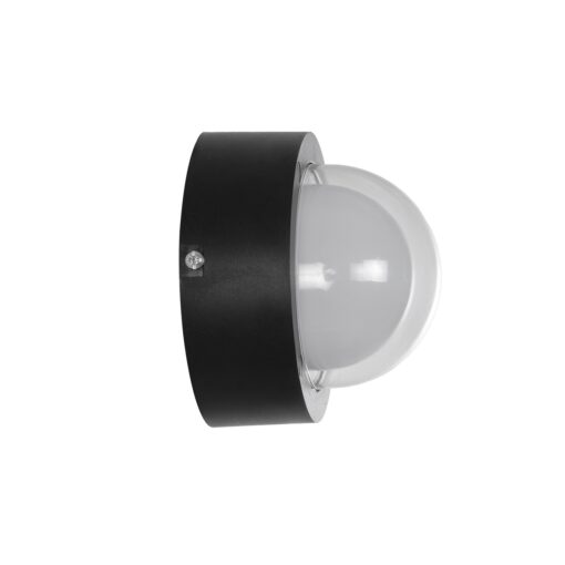 kelvo® NEXA KLV-101-0247 Φωτιστικό Τοίχου / Απλίκα LED 6W 480lm 180° AC 220-240V Αδιάβροχο IP65 Ultra Θερμό Λευκό 1800K – Sanan SMD Chip & TÜV SÜD Driver – Μαύρο Ματ – Μ11 x Π8.5 x Υ11cm – 5 Χρόνια Εγγύηση