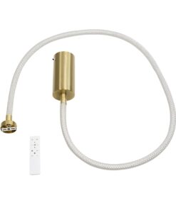kelvo® GLOW KLV-101-0155 Κρεμαστό Φωτιστικό Οροφής LED 27W 2700lm 360° AC 220-240V IP20 Ρυθμιζόμενο Λευκό CCT με Χειριστήριο από 2700K έως 6000K Dimmable – Lumileds SMD Chip – Χρυσό Πλατίνα – Μ90 x Π9 x Υ95cm – 3 Χρόνια Εγγύηση