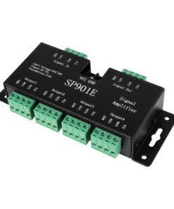 GloboStar® RGBCONTROLLER 73446 LED Digital RGB Ενισχυτής Σήματος SP901E LED Pixel WS2812B WS2811 SPI Signal Amplifier Repeater 10000 IC Professional Series 5-24V 288W – IP20 – Μ7 x Π14 x Υ3cm – 1 Χρόνος Εγγύηση
