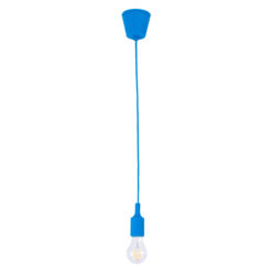 GLOBOSTAR® CABLITO 61558 Μοντέρνο Κρεμαστό Φωτιστικό Οροφής με Ντουί 1 x E27 AC 220-240V IP20 - Μπλε - Μ4 x Π4 x Υ110cm