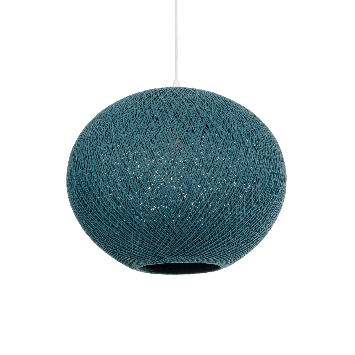 GLOBOSTAR® SOLEI 205-0010 Boho Κρεμαστό Φωτιστικό Οροφής με Ντουί 1 x E27 AC 220-240V IP20 - Τιρκουάζ - M40 x Π40 x Υ36cm - Image 2