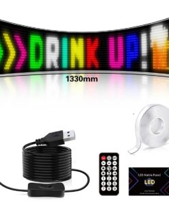 GLOBOSTAR® MATRIX GLB-106-0004 Εύκαμπτη Κυλιόμενη Ψηφιακή Επιγραφή 133×19.2cm P9 144×16 Pixel LED 10W DC 5V 2A με USB 2.0 Αδιάβροχο IP65 Πολύχρωμο RGB – Bluetooth Control μέσω iPIXEL APP – Μ133 x Π0.4 x Υ19.2cm – 2 Χρόνια Εγγύηση