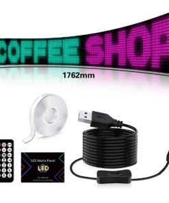 GLOBOSTAR® MATRIX GLB-106-0005 Εύκαμπτη Κυλιόμενη Ψηφιακή Επιγραφή 176.2×19.2cm P9 192×16 Pixel LED 10W DC 5V 2A με USB 2.0 Αδιάβροχο IP65 Πολύχρωμο RGB – Bluetooth Control μέσω iPIXEL APP – Μ176.2 x Π0.4 x Υ19.2cm – 2 Χρόνια Εγγύηση