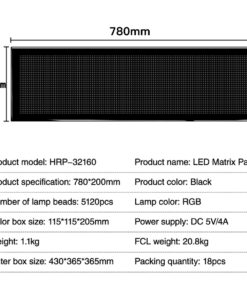 GLOBOSTAR® MATRIX GLB-106-0010 Εύκαμπτη Κυλιόμενη Ψηφιακή Επιγραφή 78x20cm P4.5 160×32 Pixel LED 20W AC 220-240V Αδιάβροχο IP65 Πολύχρωμο RGB – Bluetooth Control μέσω iPIXEL APP – Μ78 x Π0.4 x Υ20cm – 2 Χρόνια Εγγύηση