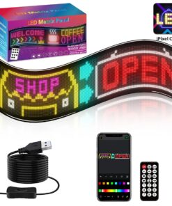 GLOBOSTAR® MATRIX GLB-106-0011 Εύκαμπτη Κυλιόμενη Ψηφιακή Επιγραφή 93x20cm P4.5 192×32 Pixel LED 20W AC 220-240V Αδιάβροχο IP65 Πολύχρωμο RGB – Bluetooth Control μέσω iPIXEL APP – Μ93 x Π0.4 x Υ20cm – 2 Χρόνια Εγγύηση