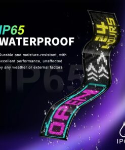 GLOBOSTAR® MATRIX GLB-106-0012 Εύκαμπτη Κυλιόμενη Ψηφιακή Επιγραφή 145x28cm P7 192×32 Pixel LED 20W AC 220-240V Αδιάβροχο IP65 Πολύχρωμο RGB – Bluetooth Control μέσω iPIXEL APP – Μ145 x Π0.4 x Υ28cm – 2 Χρόνια Εγγύηση