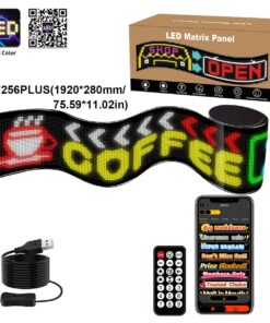 GLOBOSTAR® MATRIX GLB-106-0013 Εύκαμπτη Κυλιόμενη Ψηφιακή Επιγραφή 192x28cm P7 256×32 Pixel LED 40W AC 220-240V Αδιάβροχο IP65 Πολύχρωμο RGB – Bluetooth Control μέσω iPIXEL APP – Μ192 x Π0.4 x Υ28cm – 2 Χρόνια Εγγύηση