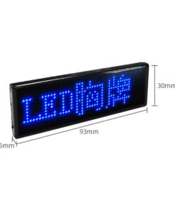 GLOBOSTAR® MATRIX GLB-106-0015 Κυλιόμενη Ψηφιακή Ετικέτα Ονόματος 9.3x6cm P1.7 48×12 Pixel LED 0.5W DC 5V με Επαναφορτιζόμενη Μπαταρία Li-ion 3.7V 200mAh IP20 Πολύχρωμο RGB – Bluetooth Control μέσω iPIXEL APP – Μ9.5 x Π3 x Υ1cm – 2 Χρόνια Εγγύηση