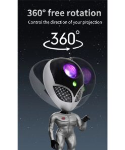 GLOBOSTAR® GALAXY GLB-106-0021 Επιτραπέζιο Φωτιστικό Πορτατίφ Προτζέκτορας Starry Sky με RF Ασύρματο Χειριστήριο LED 6W 360lm 180° AC 220-240V IP20 Πολύχρωμο RGB Dimmable – Sanan SMD Chip – Γκρι & Μαύρο – Μ12.5 x Π12.5 x Υ31cm – 2 Χρόνια Εγγύηση