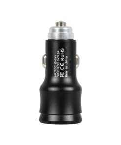 GLOBOSTAR® MATRIX GLB-106-0025 Τροφοδοτικό/Φορτιστής Αυτοκινήτου με 1 x USB 2.4A & 1 x USB-C 2.4A για Εύκαμπτη Κυλιόμενη Ψηφιακή Επιγραφή 12W AC 220-240V σε DC 5V IP20 – Μ6.6 x Π2.8 x Υ2.8cm – 2 Χρόνια Εγγύηση